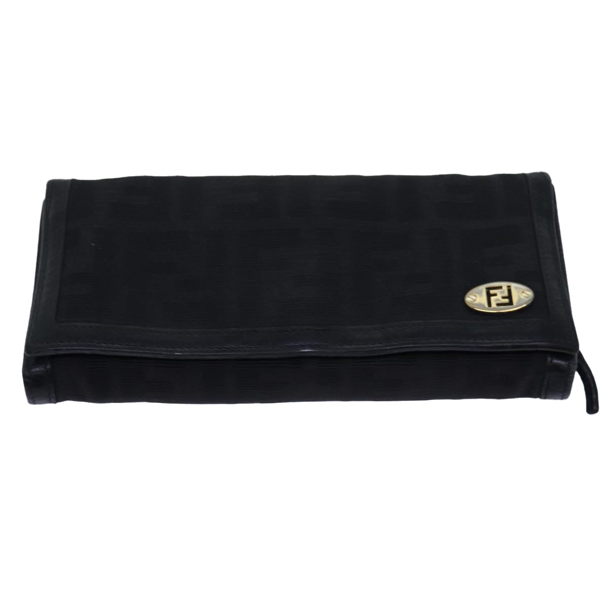 Luxury Fendi Zucca Canvas Wallet Leather 6Set Black Brownfm3475