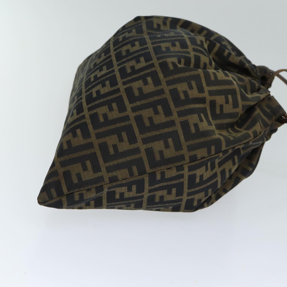 Luxury Fendi Zucca Canvas Purse Shoulder Bag Brown Blackfm3526