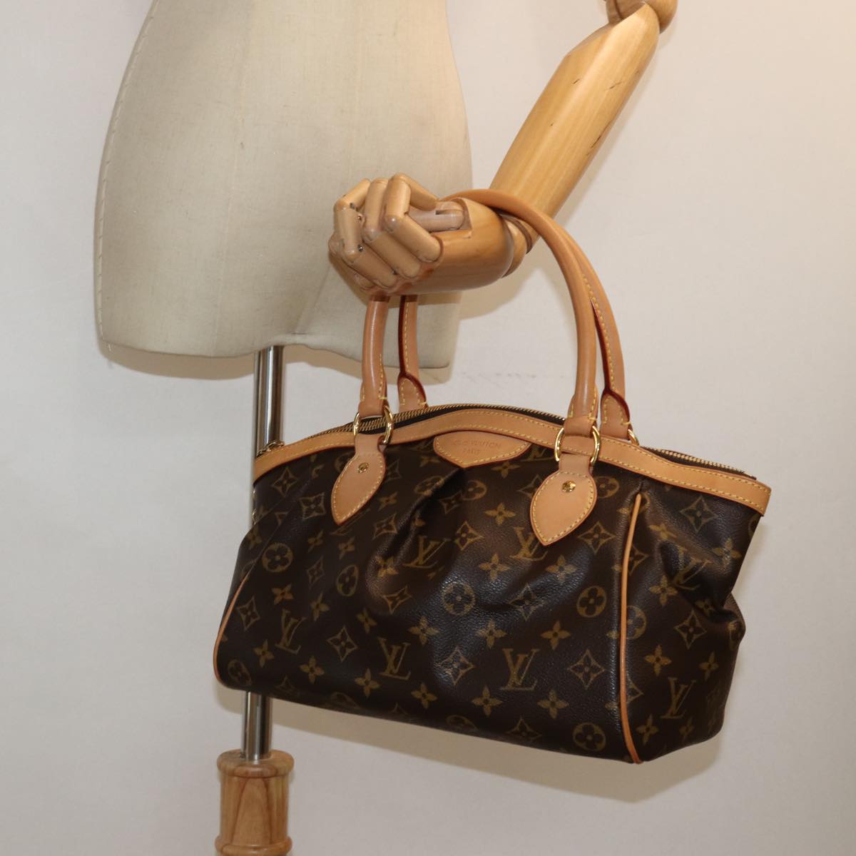 LOUIS VUITTON Monogram Tivori PM Hand Bag M40143 LV fm3550A