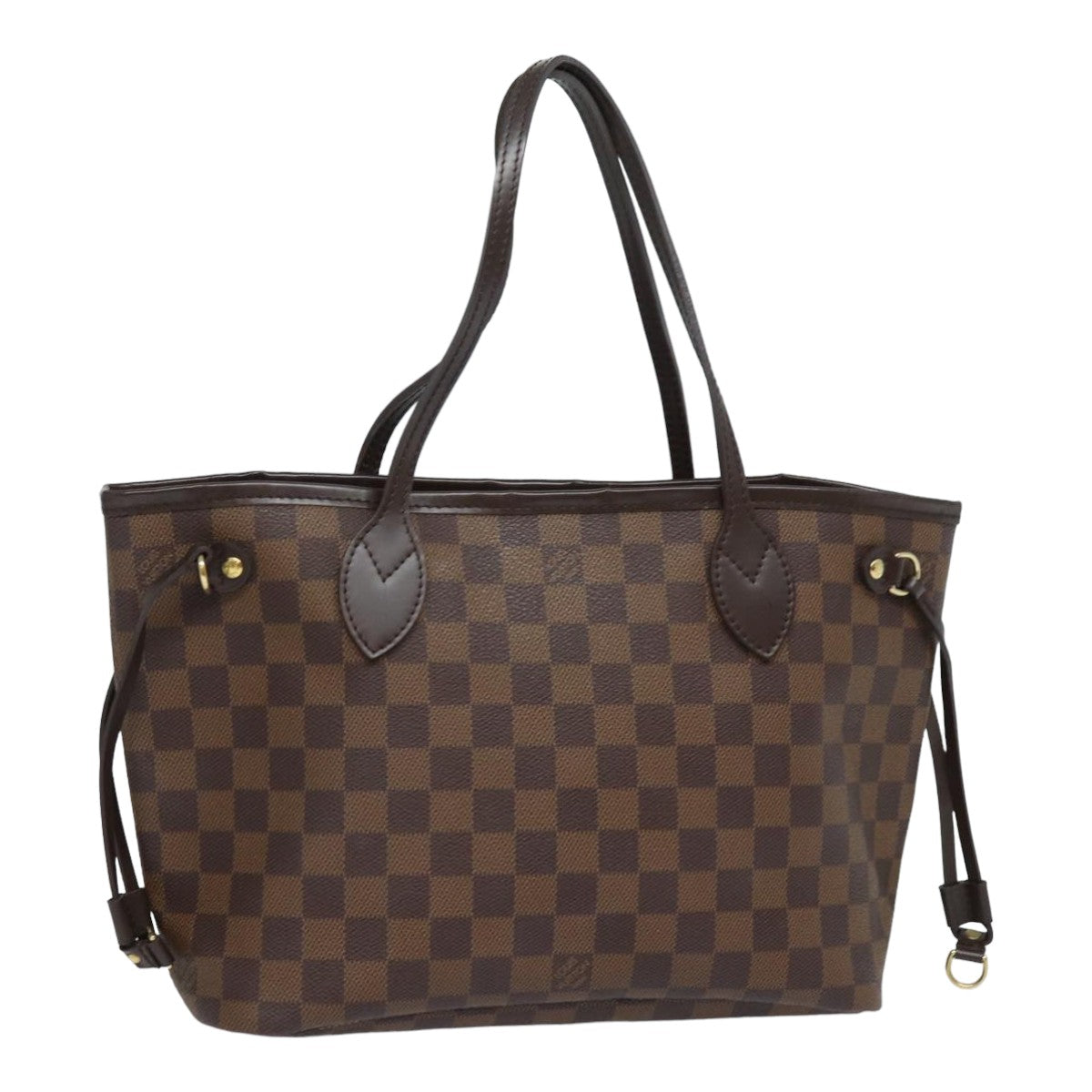 LOUIS VUITTON Damier Ebene Neverfull PM Tote Bag N51109 LV fm3574A