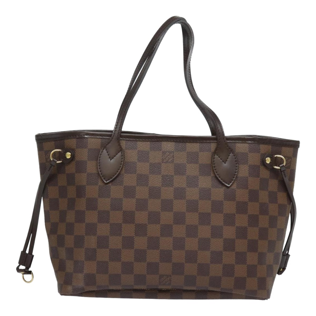 LOUIS VUITTON Damier Ebene Neverfull PM Tote Bag N51109 LV fm3574A