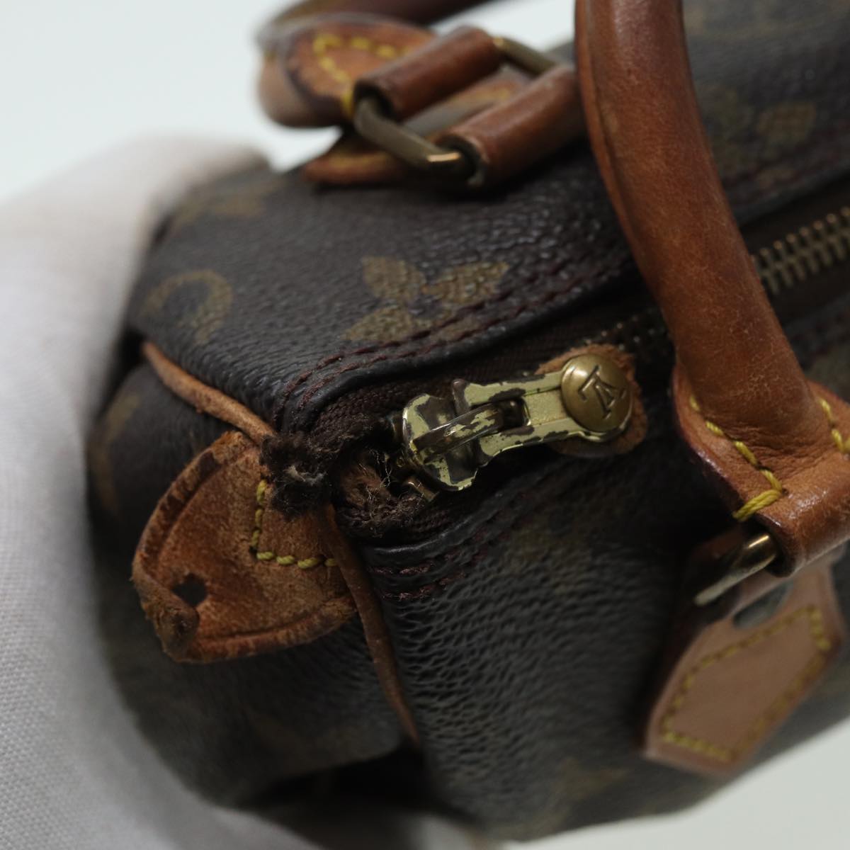 LOUIS VUITTON Monogram Mini Speedy Hand Bag M41534 LV fm3593