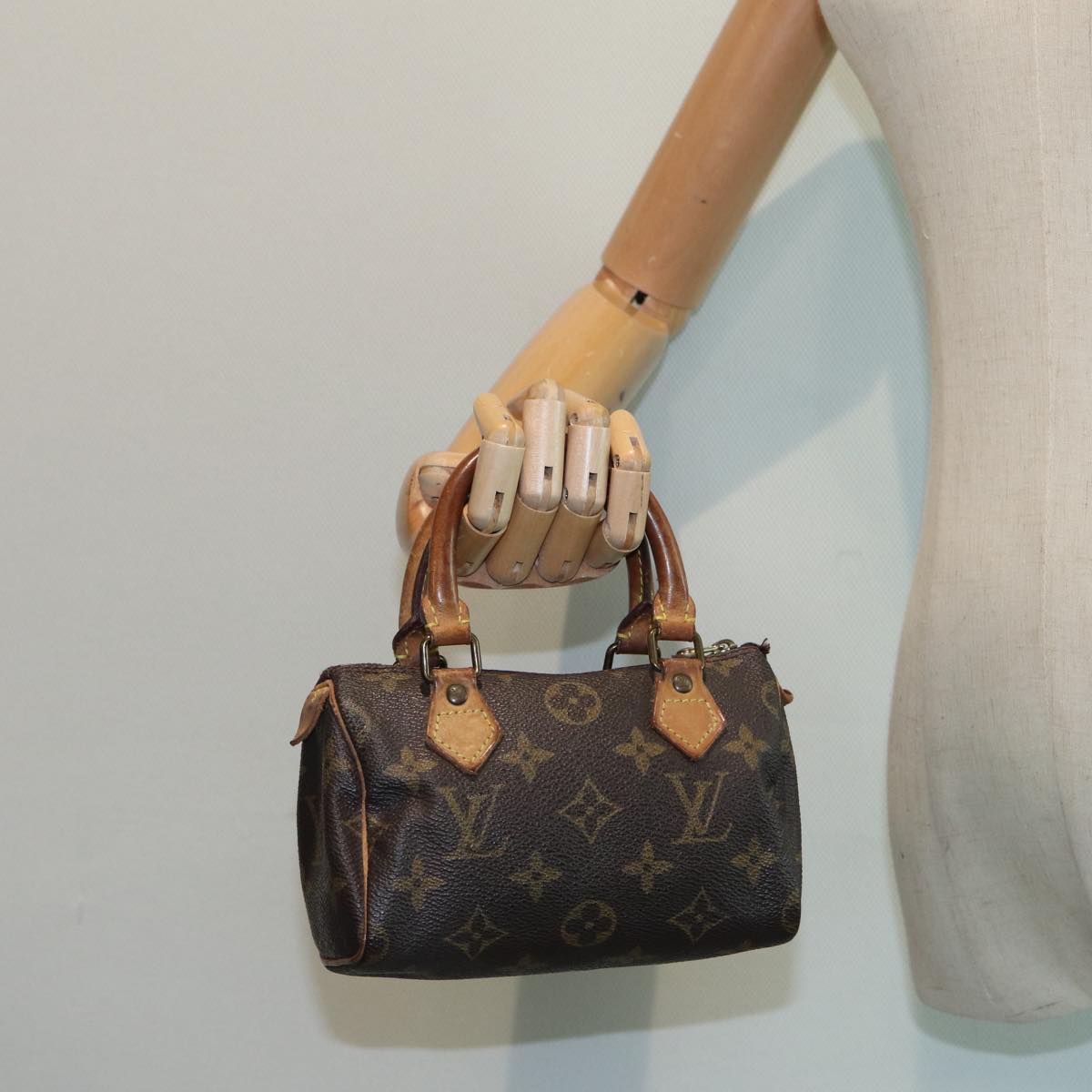 LOUIS VUITTON Monogram Mini Speedy Hand Bag M41534 LV fm3593