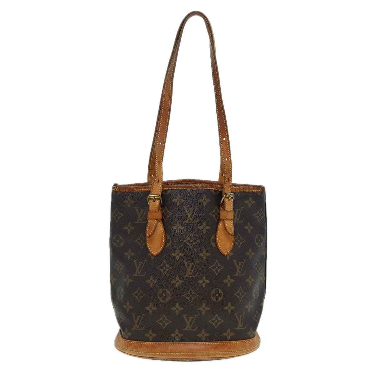 LOUIS VUITTON Monogram Bucket PM Shoulder Bag M42238 LV fm3598