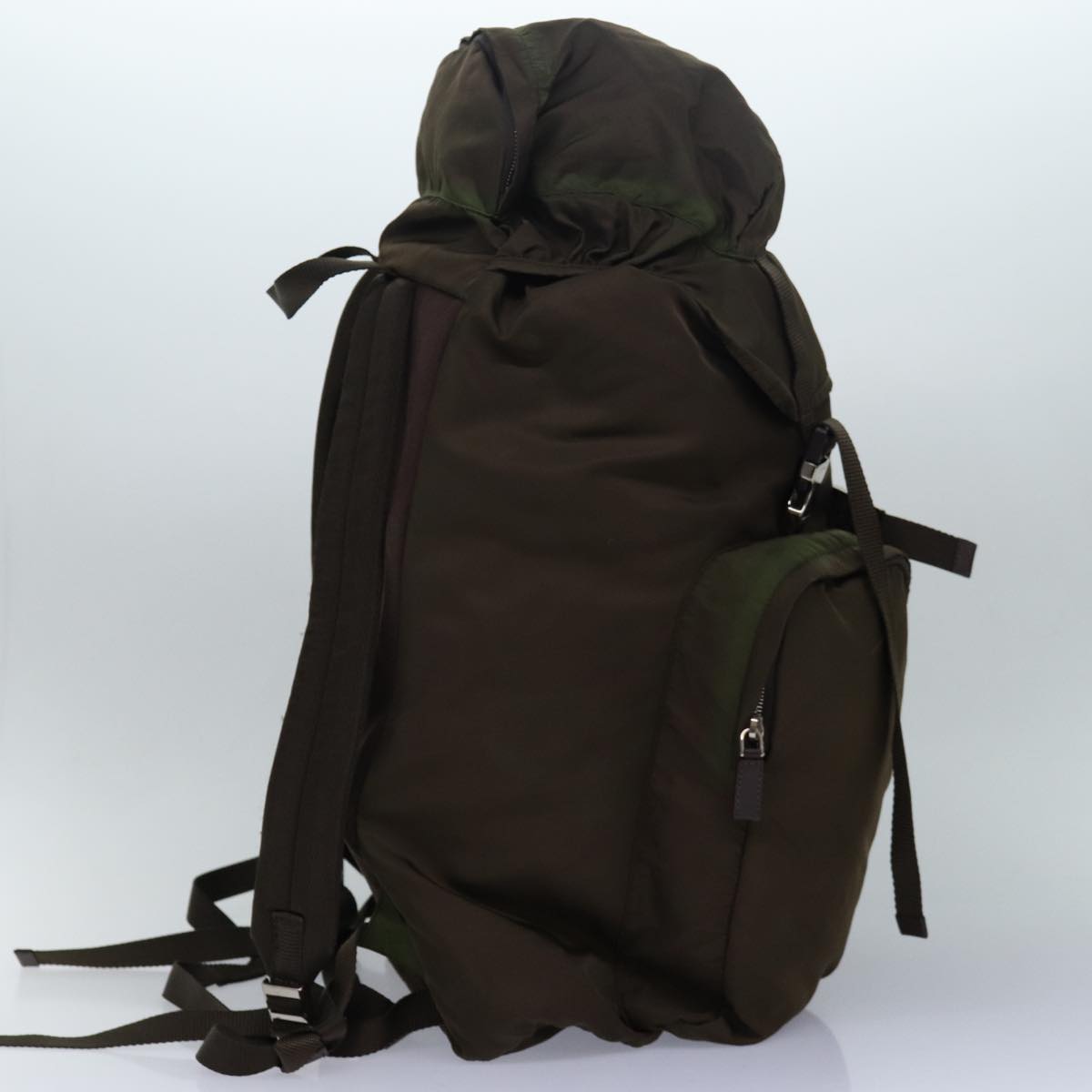 Luxury Prada Backpack Nylon Khaki  fm3621