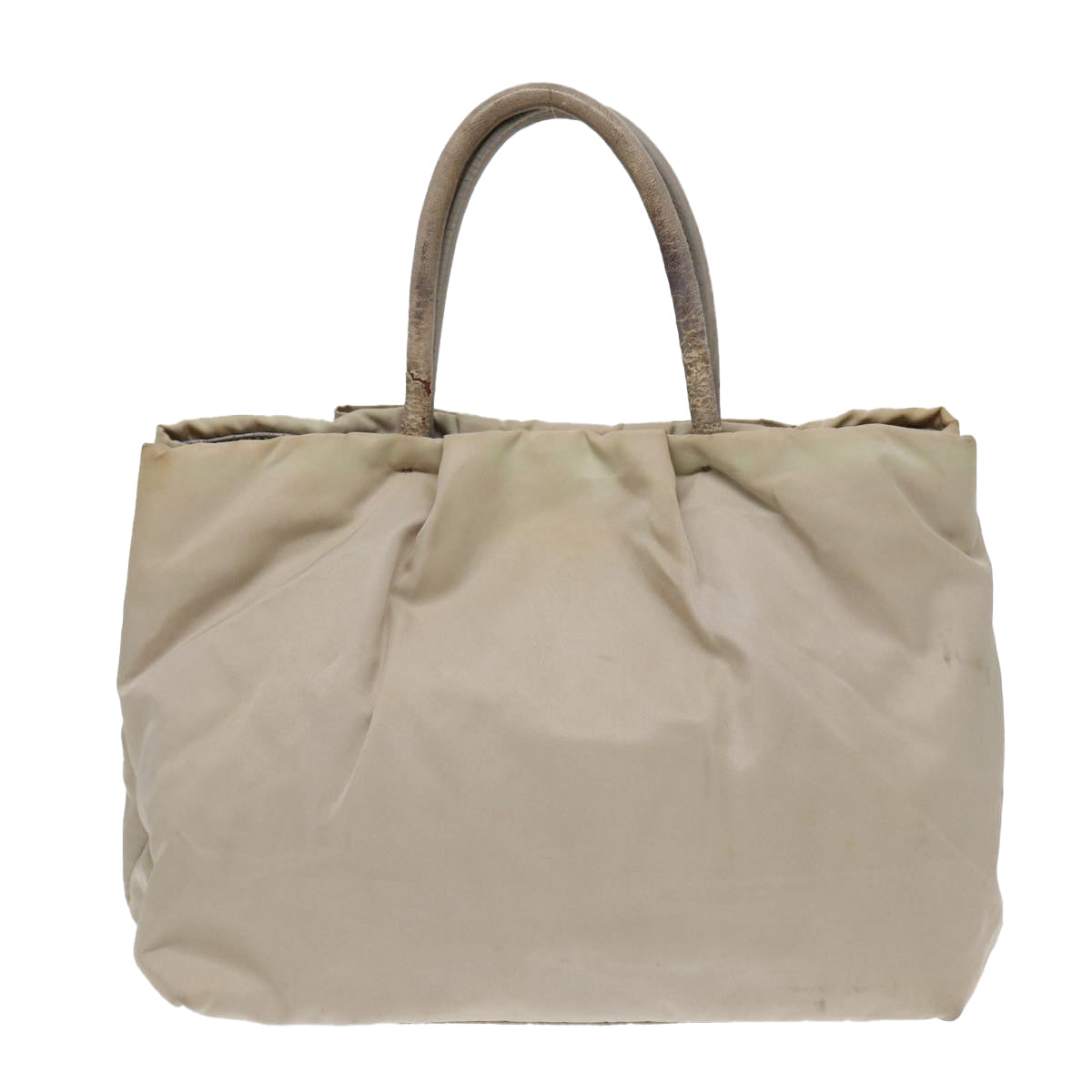 Luxury Prada Hand Bag Nylon Beige Gold  fm3691
