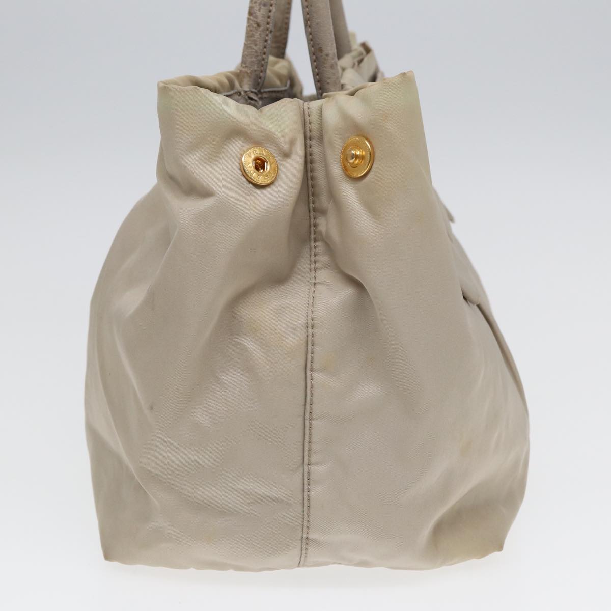 Luxury Prada Hand Bag Nylon Beige Gold  fm3691