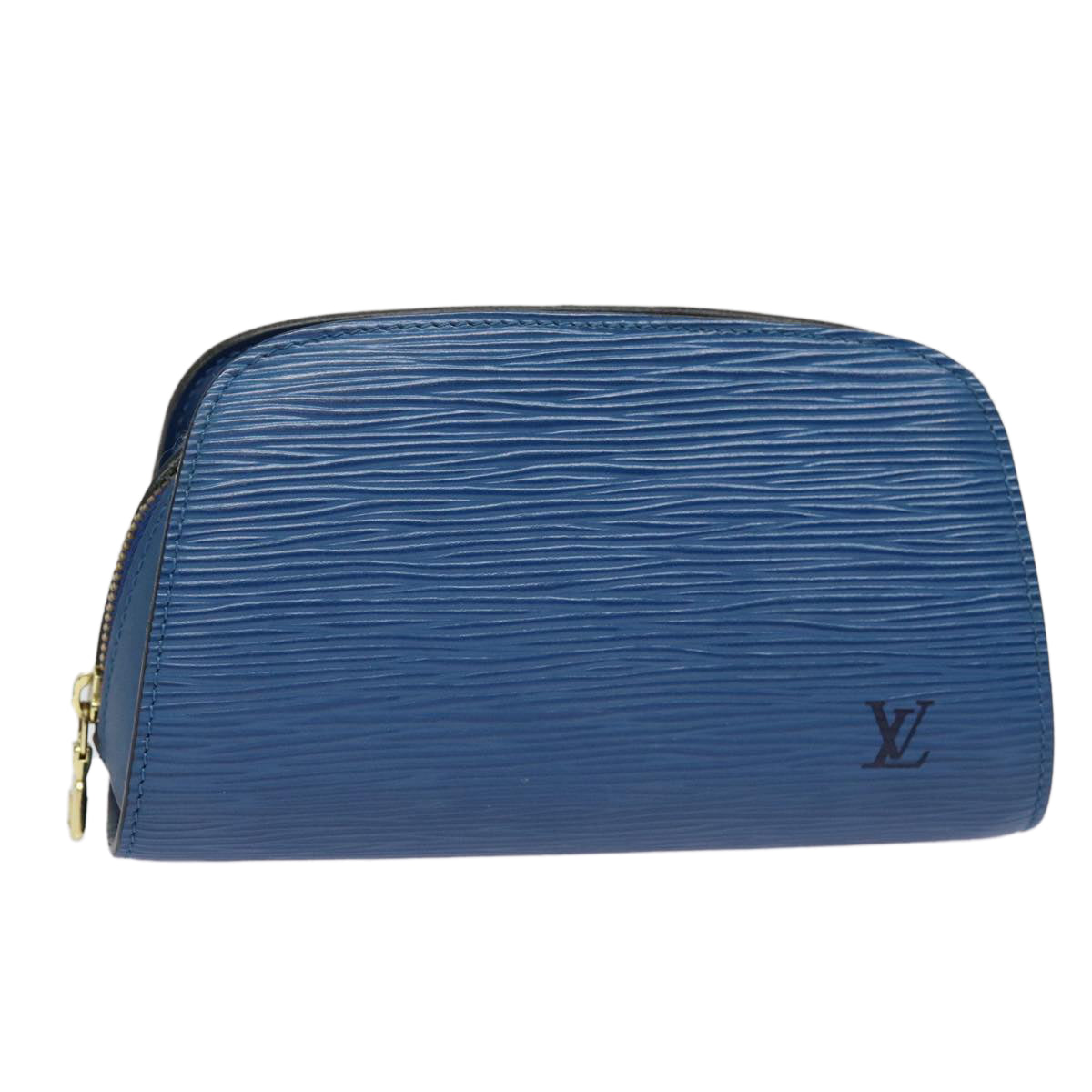 LOUIS VUITTON Epi Dauphine PM Pouch Blue M48445 LV fm3723
