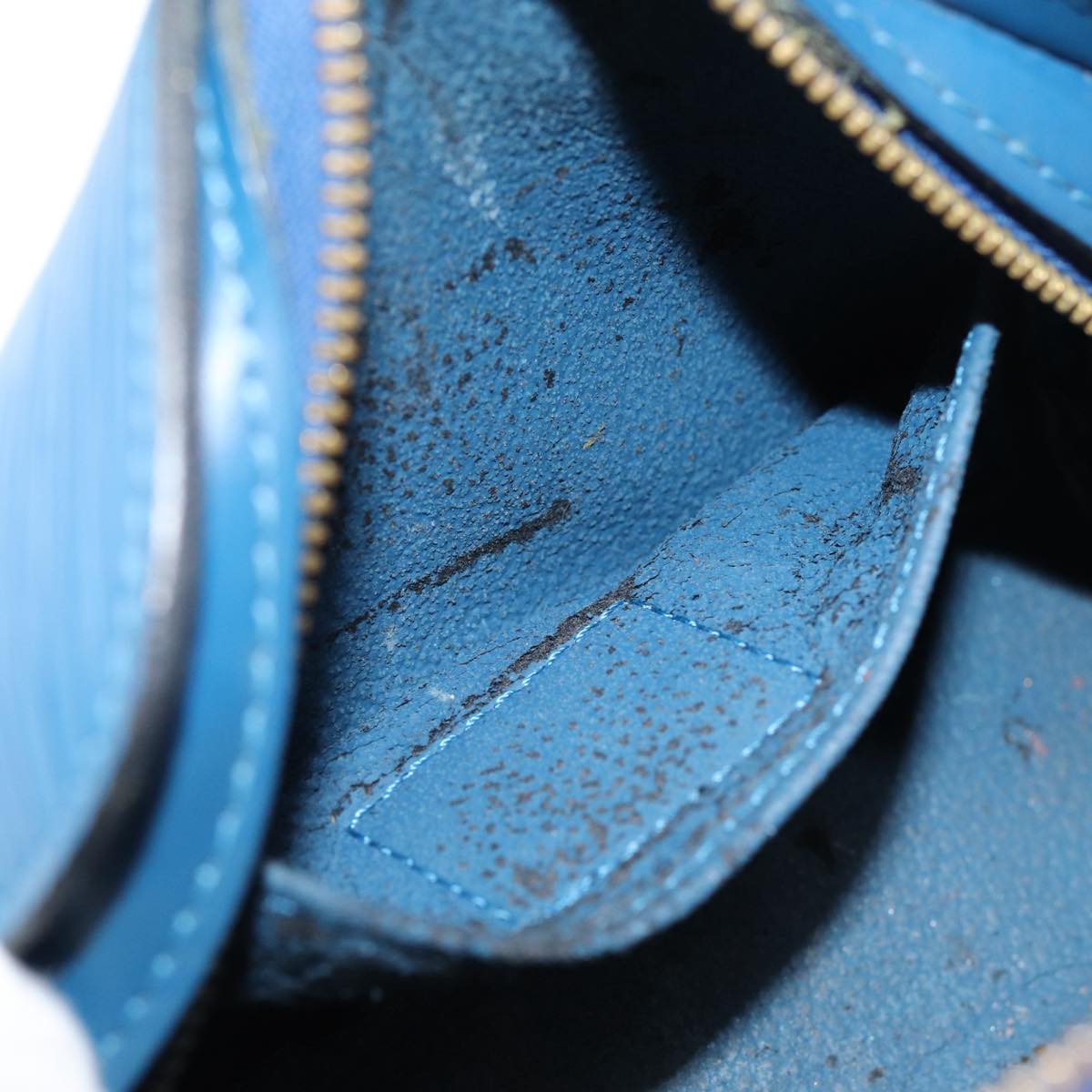 LOUIS VUITTON Epi Dauphine PM Pouch Blue M48445 LV fm3723