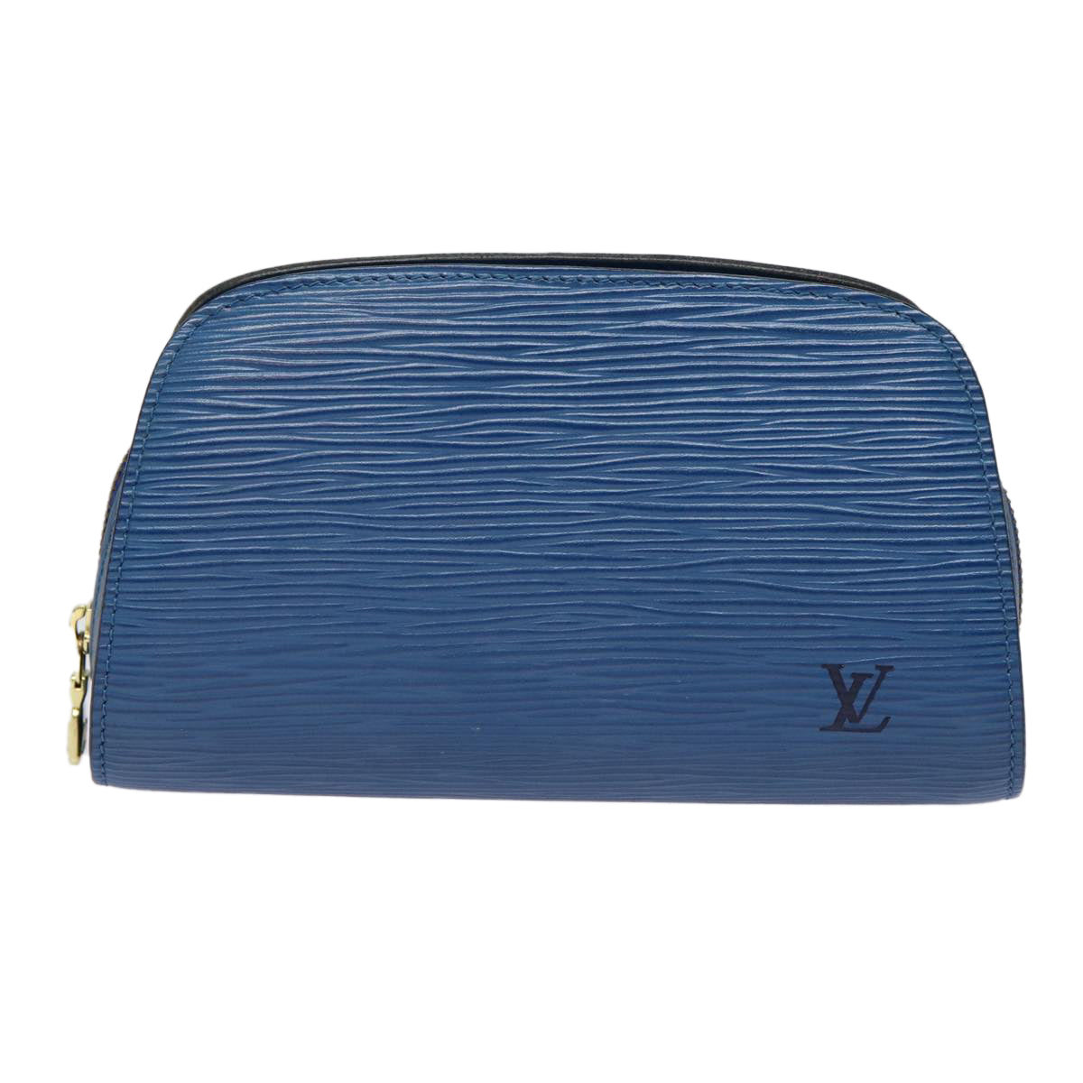 LOUIS VUITTON Epi Dauphine PM Pouch Blue M48445 LV fm3723
