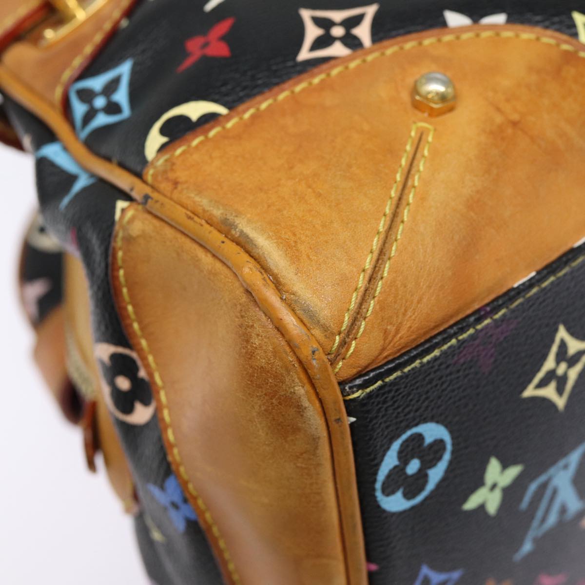 LOUIS VUITTON Monogram Multicolor Claudia Hand Bag Black M40194 LV fm3735