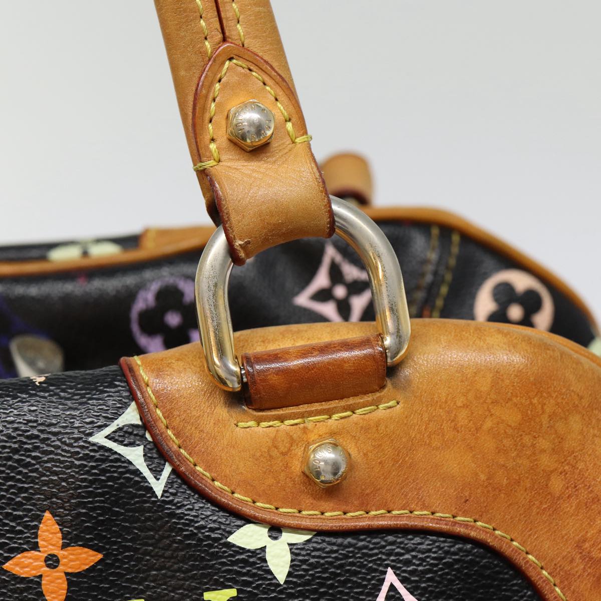 LOUIS VUITTON Monogram Multicolor Claudia Hand Bag Black M40194 LV fm3735