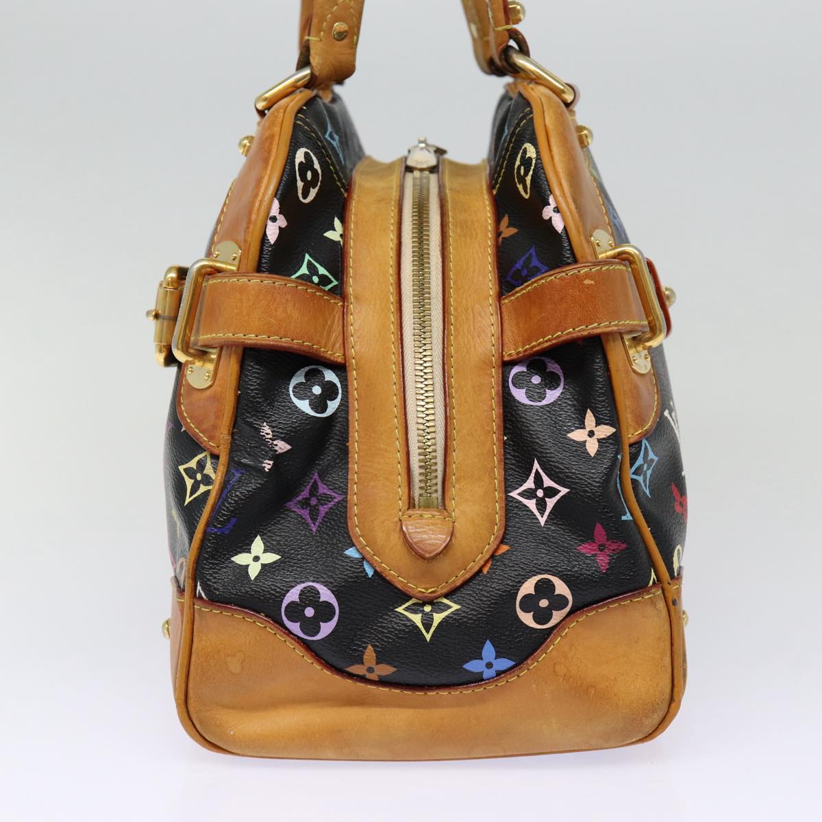 LOUIS VUITTON Monogram Multicolor Claudia Hand Bag Black M40194 LV fm3735