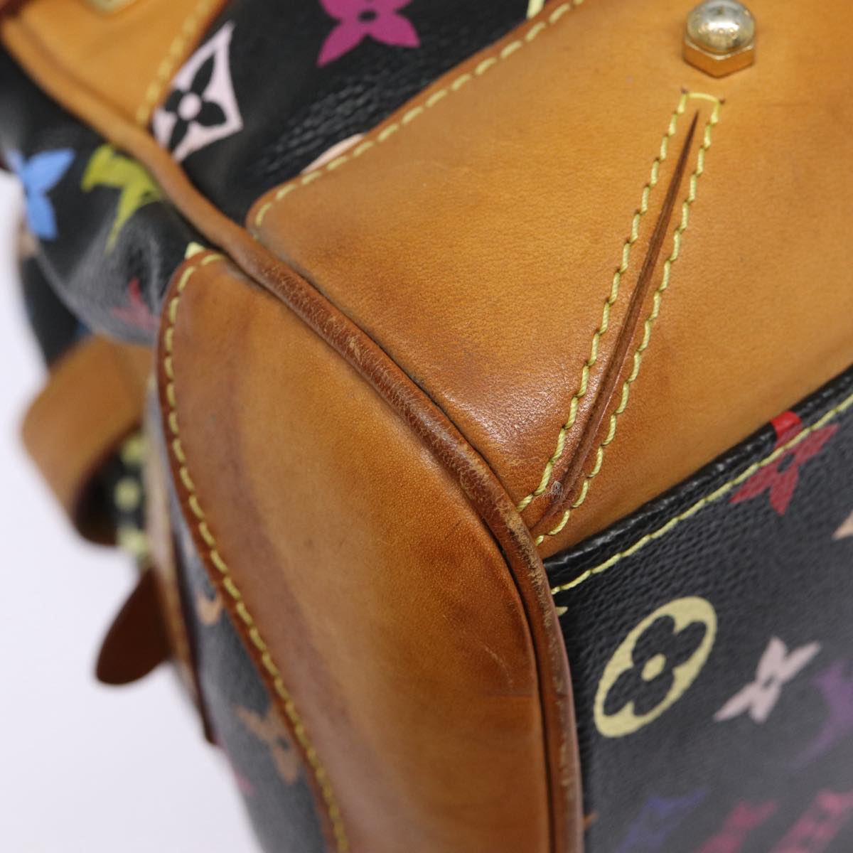 LOUIS VUITTON Monogram Multicolor Claudia Hand Bag Black M40194 LV fm3736