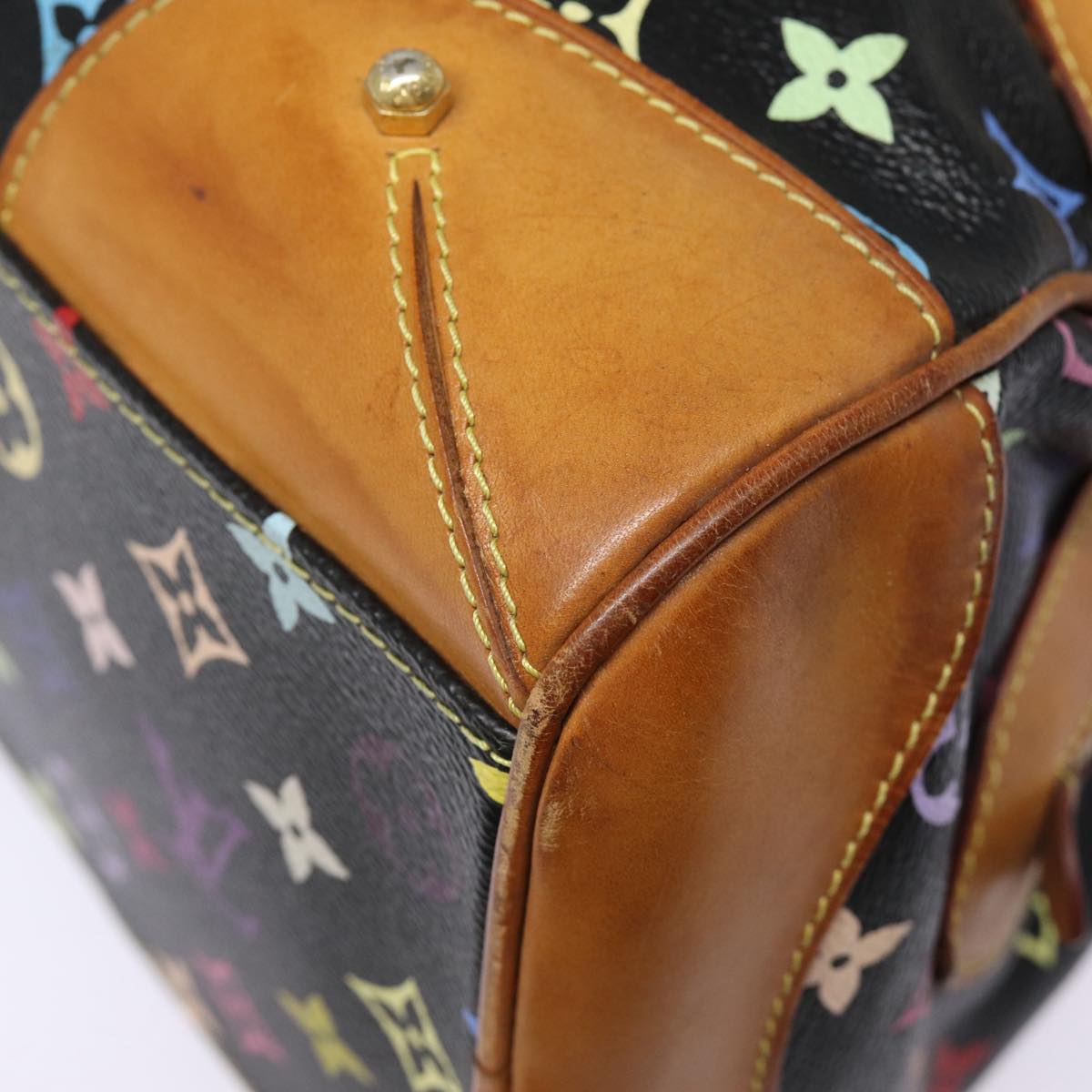 LOUIS VUITTON Monogram Multicolor Claudia Hand Bag Black M40194 LV fm3736