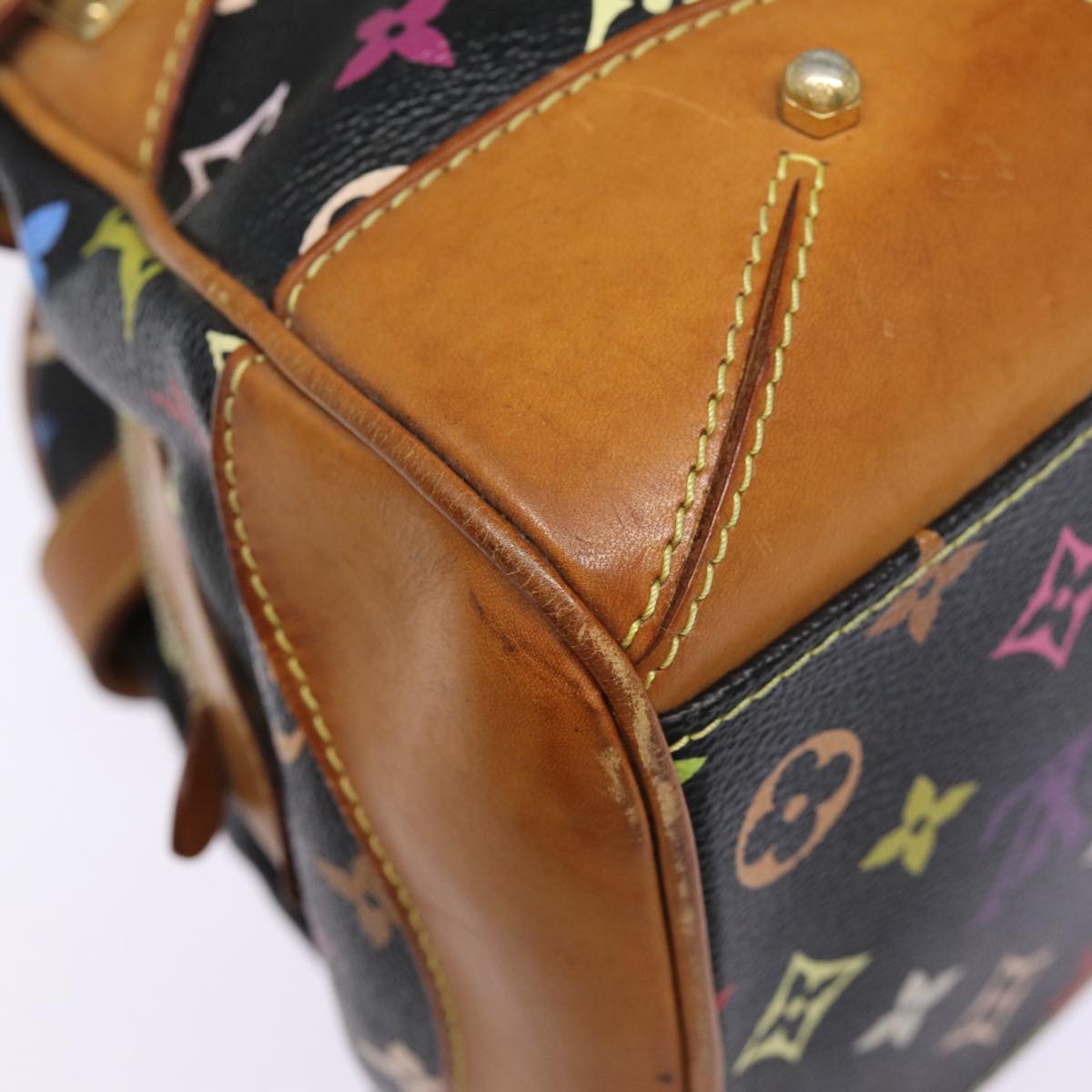 LOUIS VUITTON Monogram Multicolor Claudia Hand Bag Black M40194 LV fm3736