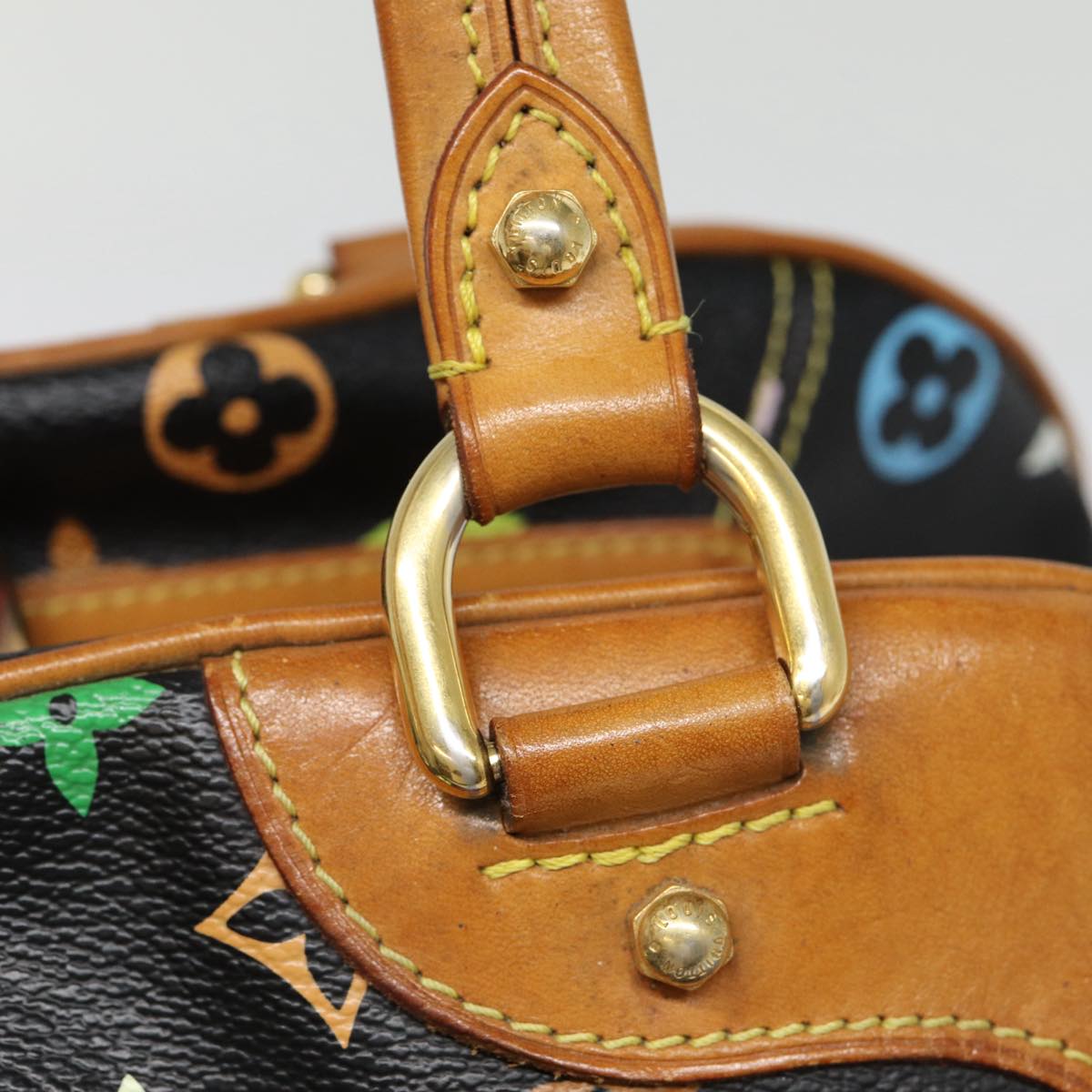 LOUIS VUITTON Monogram Multicolor Claudia Hand Bag Black M40194 LV fm3736
