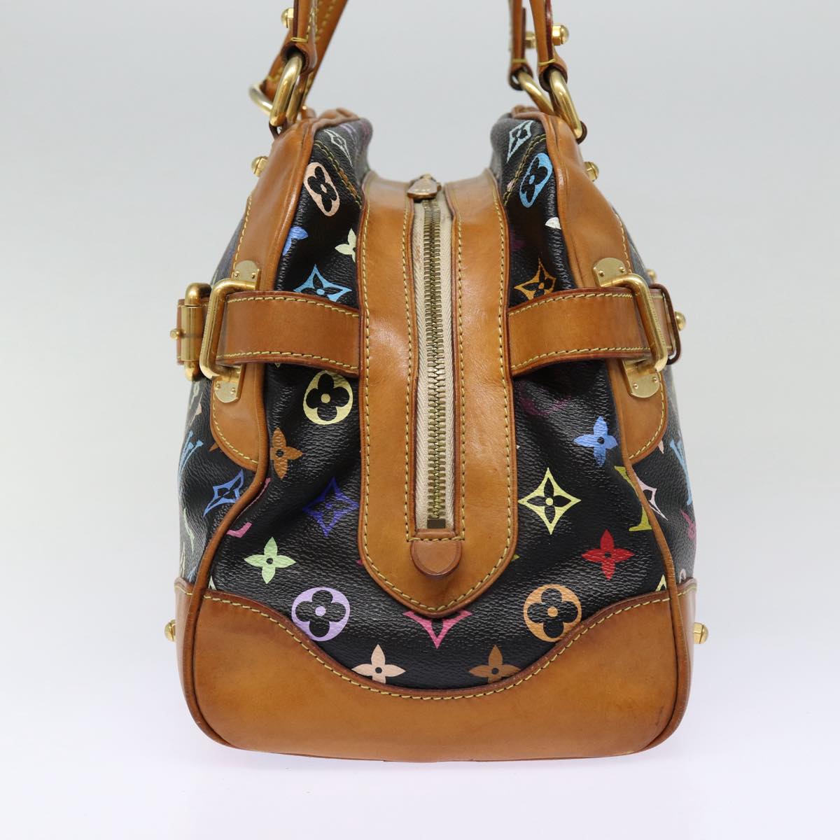 LOUIS VUITTON Monogram Multicolor Claudia Hand Bag Black M40194 LV fm3736