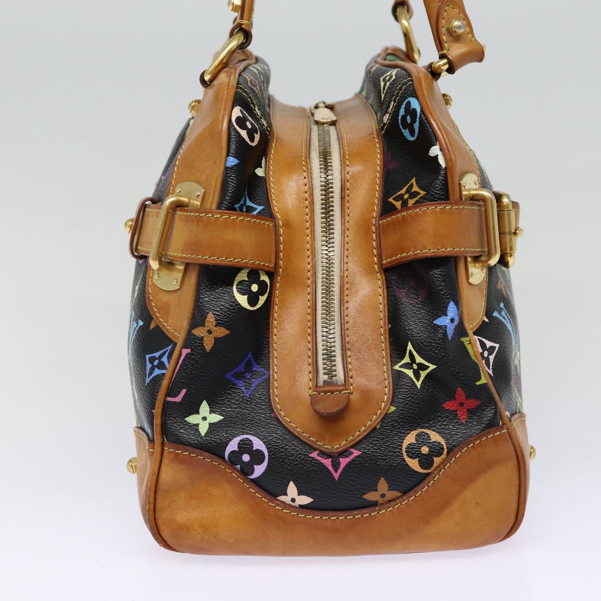 LOUIS VUITTON Monogram Multicolor Claudia Hand Bag Black M40194 LV fm3736