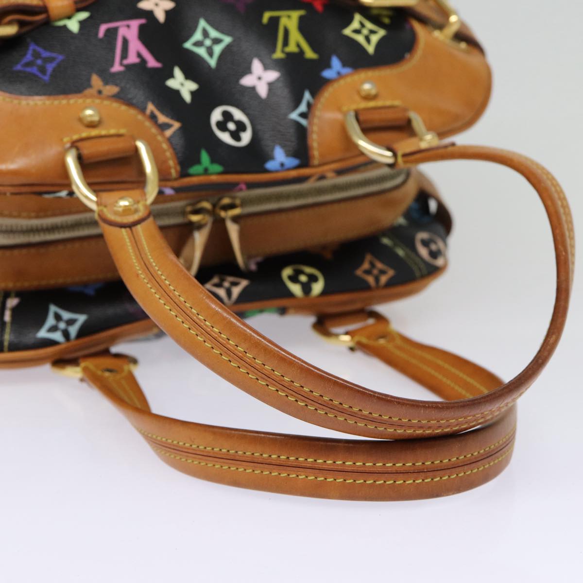 LOUIS VUITTON Monogram Multicolor Claudia Hand Bag Black M40194 LV fm3736