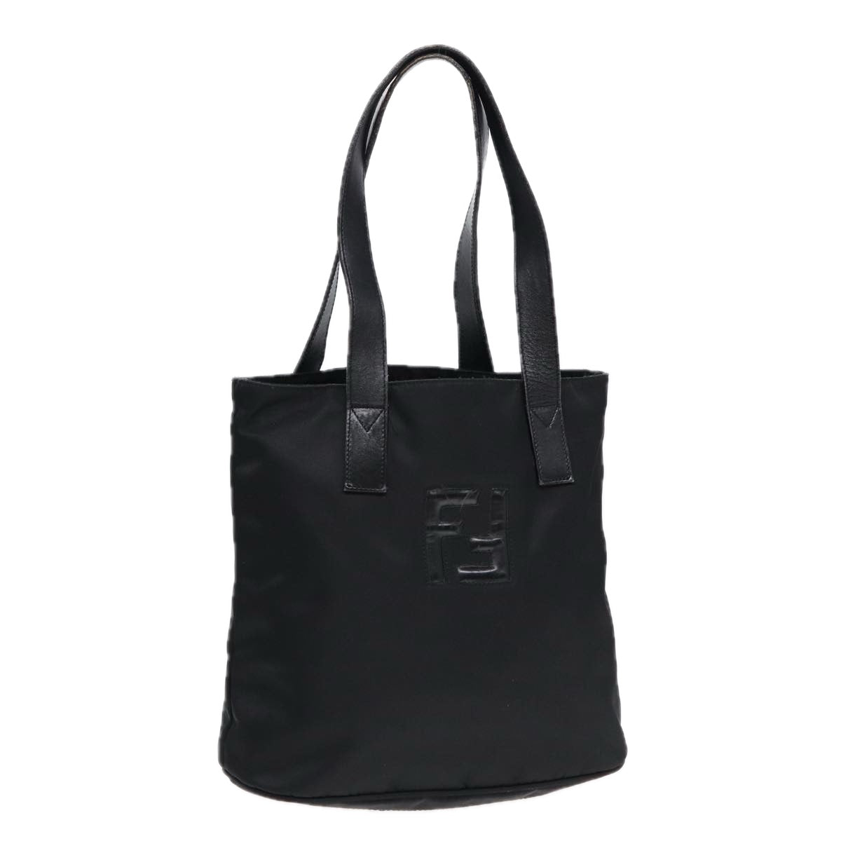 Luxury Fendi Tote Bag Nylon Silver Blackfm3779