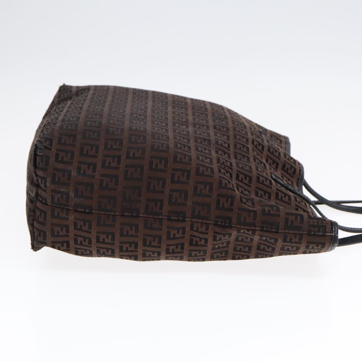 Luxury Fendi Zucchino Canvas Tote Bag Brown Black Silverfm3814