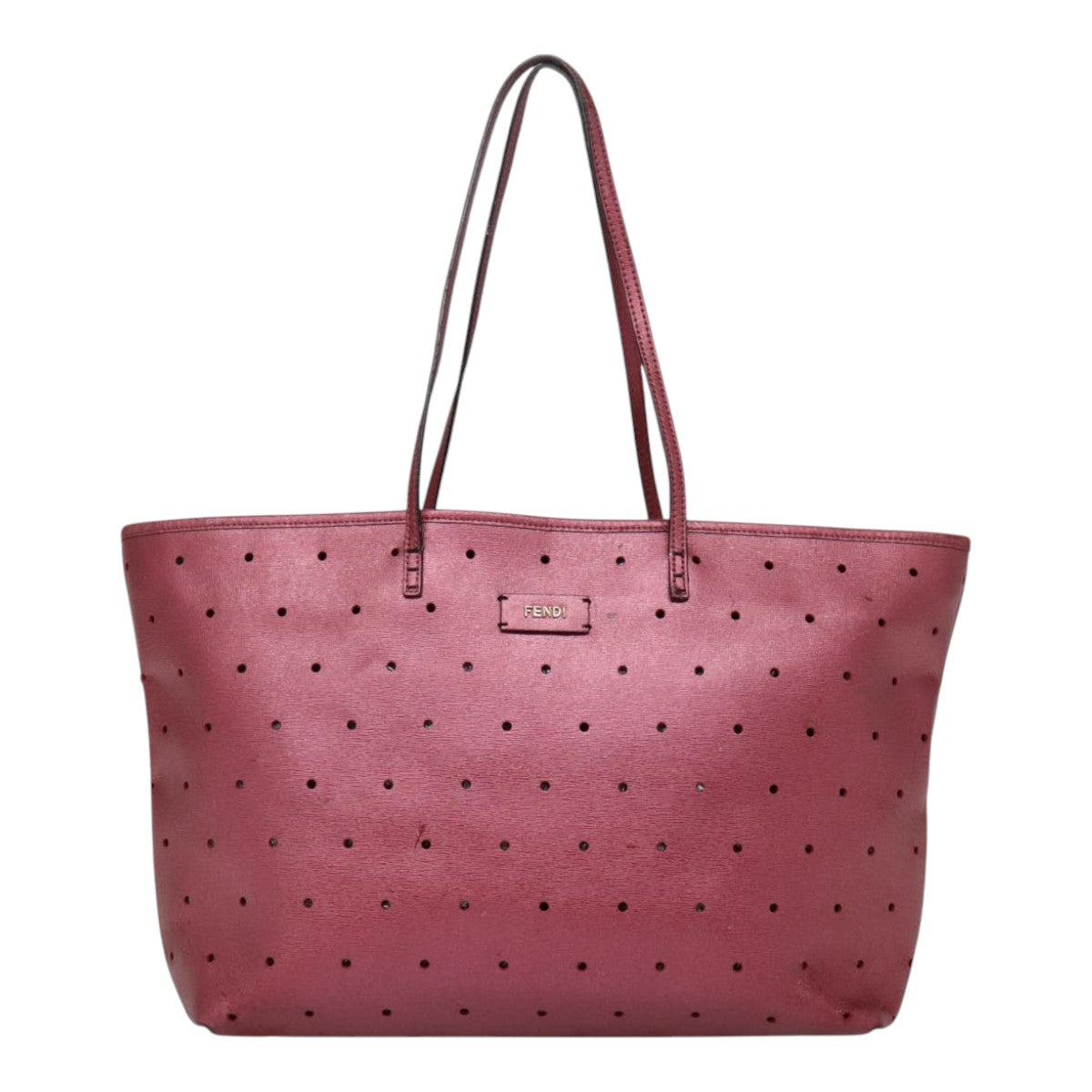 Luxury Fendi Tote Bag Leather Pink Goldfm3867