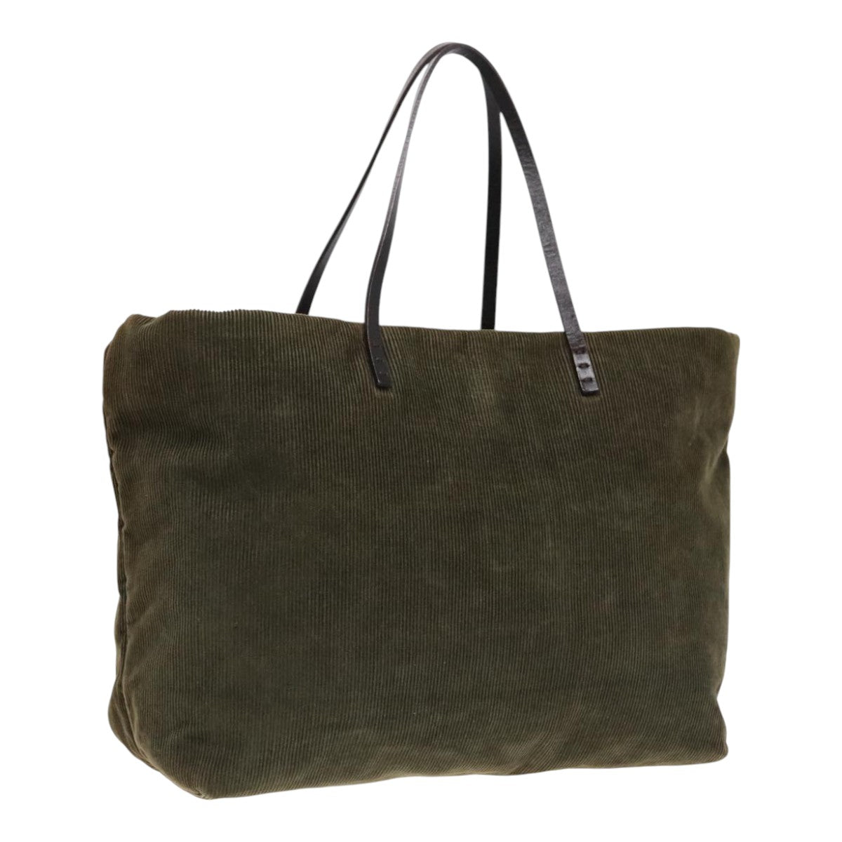Luxury Fendi Tote Bag Corduroy Khakifm3899