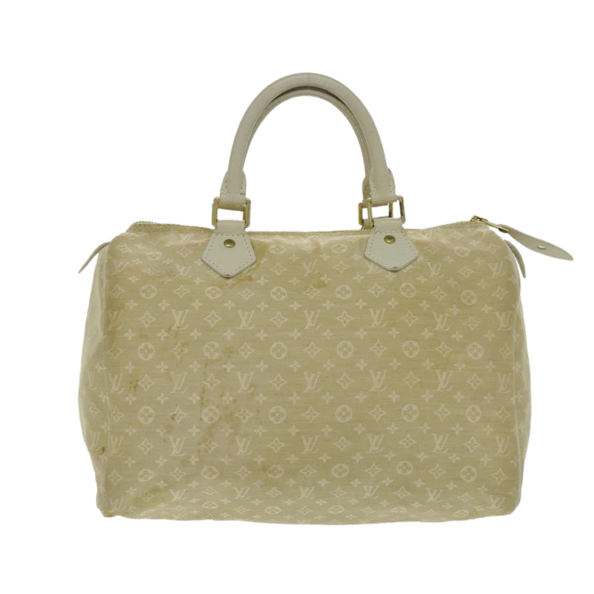 LOUIS VUITTON Monogram Mini Lin Speedy 30 Bag White Dunne M95319 LV fm3945