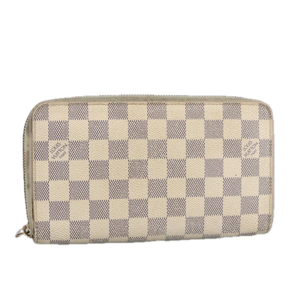 LOUIS VUITTON Damier Azur Zippy Organizer Long Wallet N60012 LV fm4041