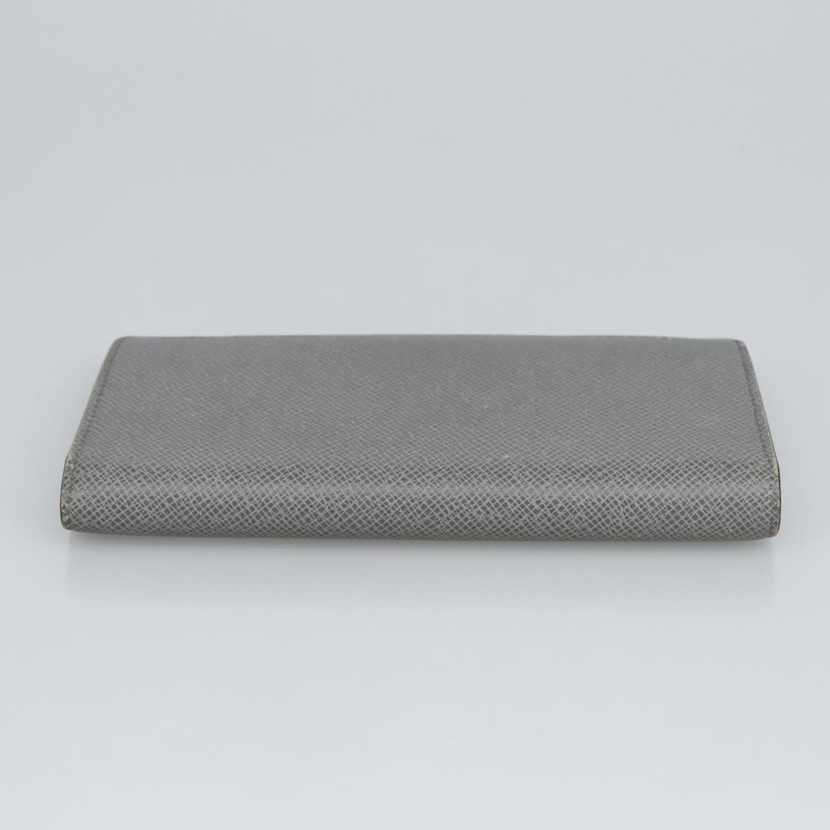 LOUIS VUITTON Taiga Brazza Portefeuille Long Wallet Gray M81554 LV fm4044