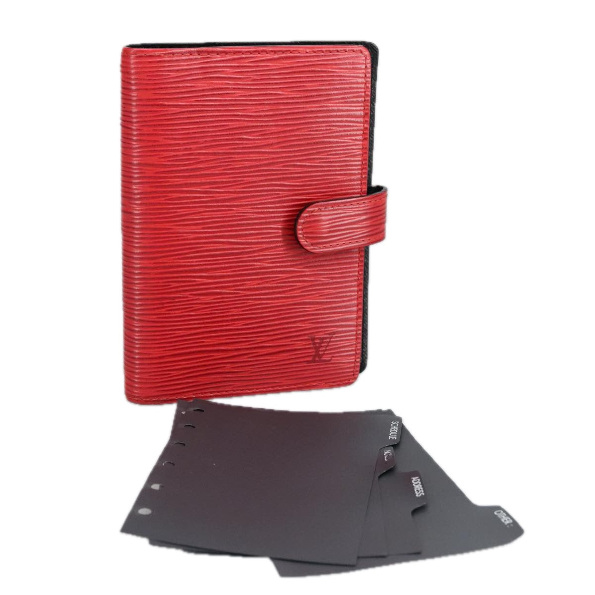 LOUIS VUITTON Epi Agenda PM Day Planner Cover Red R20057 LV fm4047