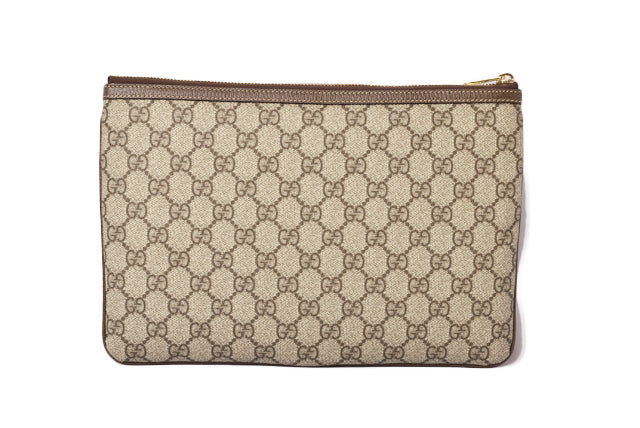 Luxury Gucci Trending 2025 GG Supreme Clutch Bag Brown/Beige 517551