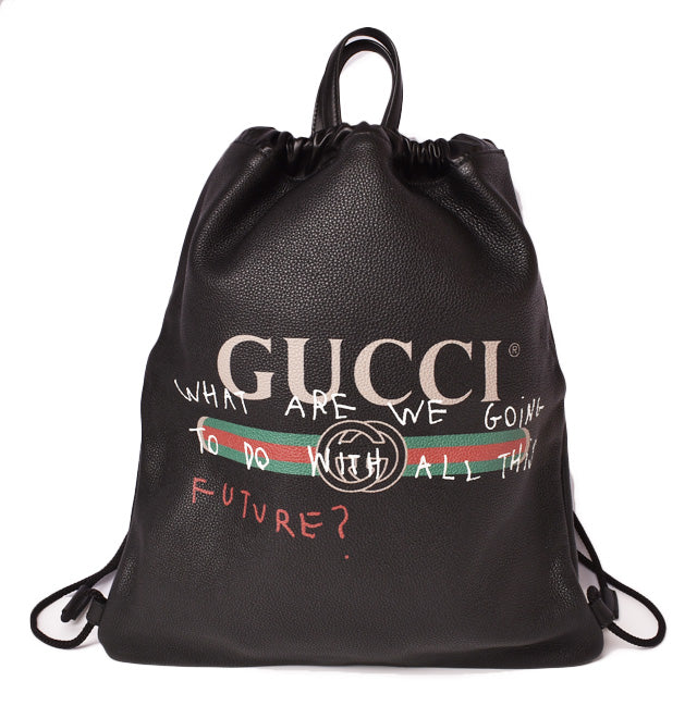 Luxury Gucci Trending 2025 Leather Backpack Drawstring 494053