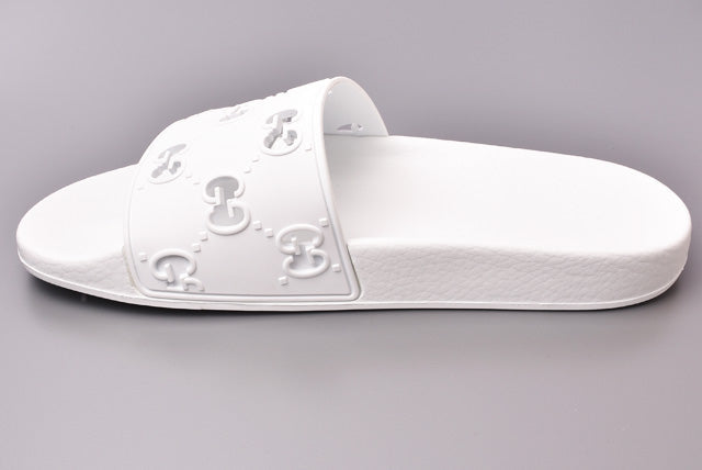 Luxury Gucci Trending 2025 Unisex Rubber Slide Sandals White