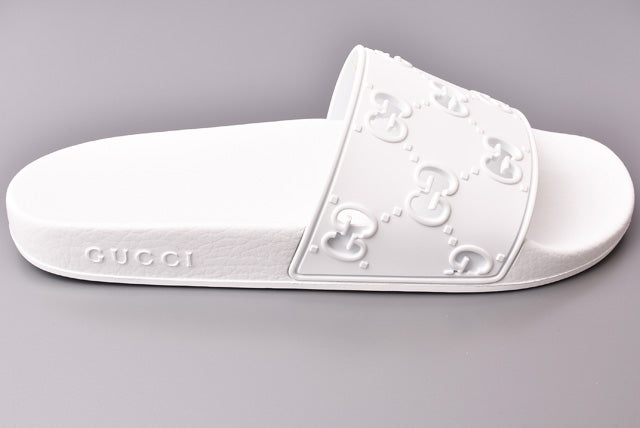 Luxury Gucci Trending 2025 Unisex Rubber Slide Sandals White