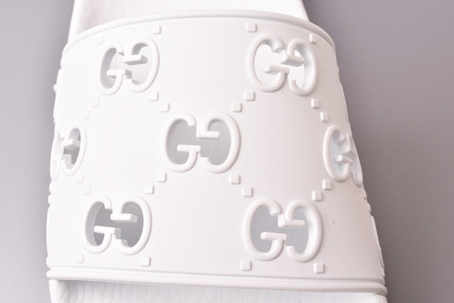 Luxury Gucci Trending 2025 Unisex Rubber Slide Sandals White