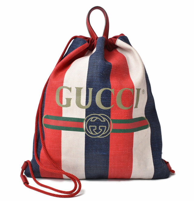 Luxury Gucci Trending 2025 Canvas/Leather Backpack Drawstring 473872