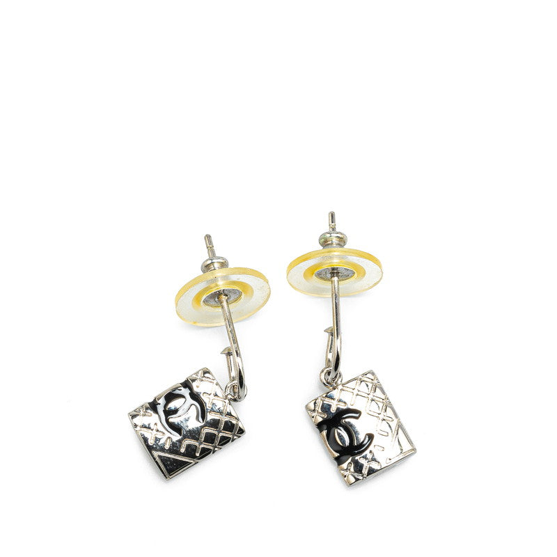 Chanel Cambon Coco Mark Metal Earrings