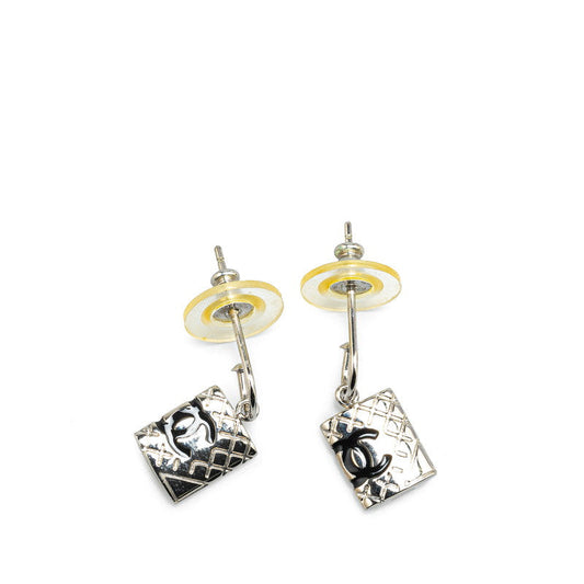 Chanel Cambon Coco Mark Metal Earrings