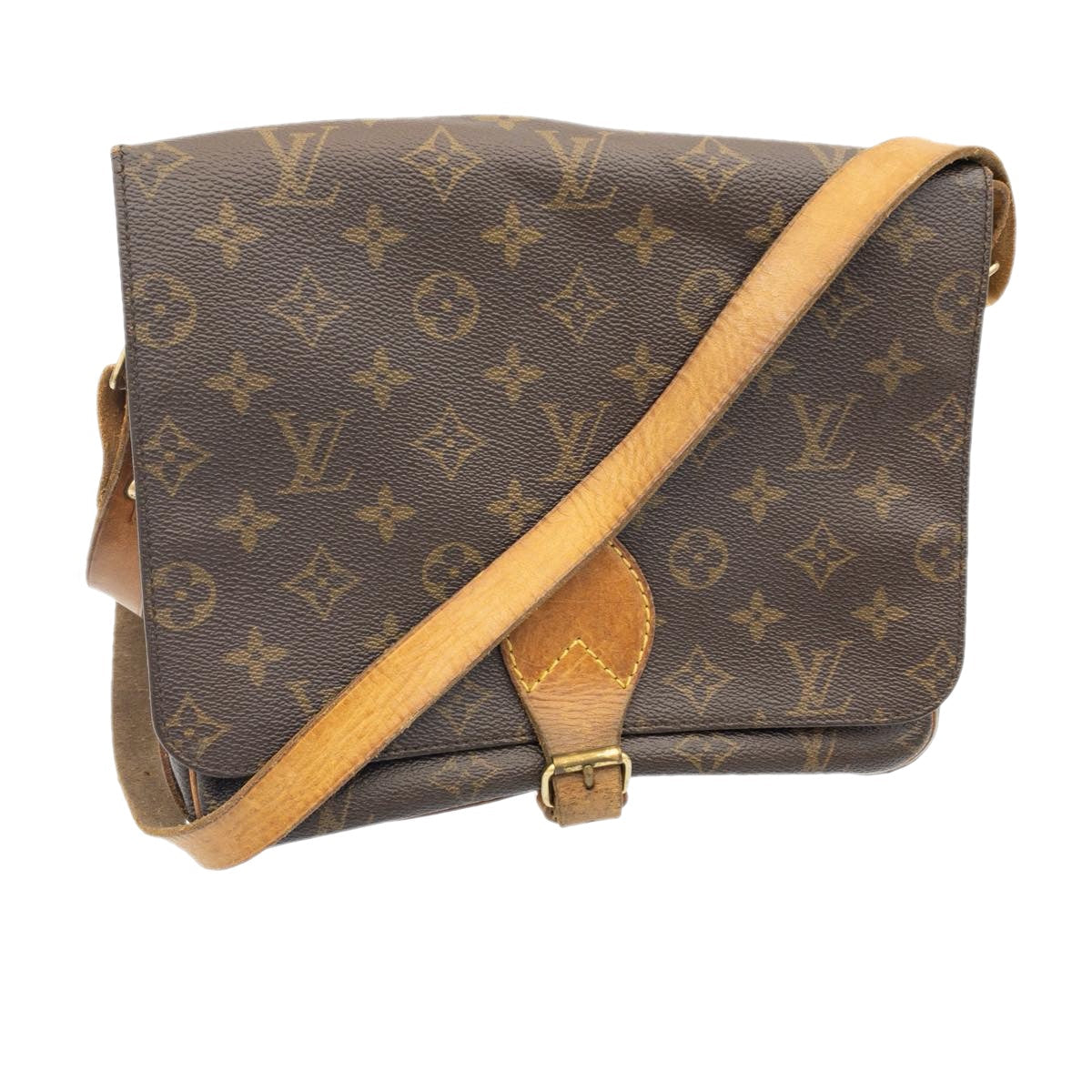 LOUIS VUITTON Monogram Cartouchiere GM Shoulder Bag M51252 LV am1101g