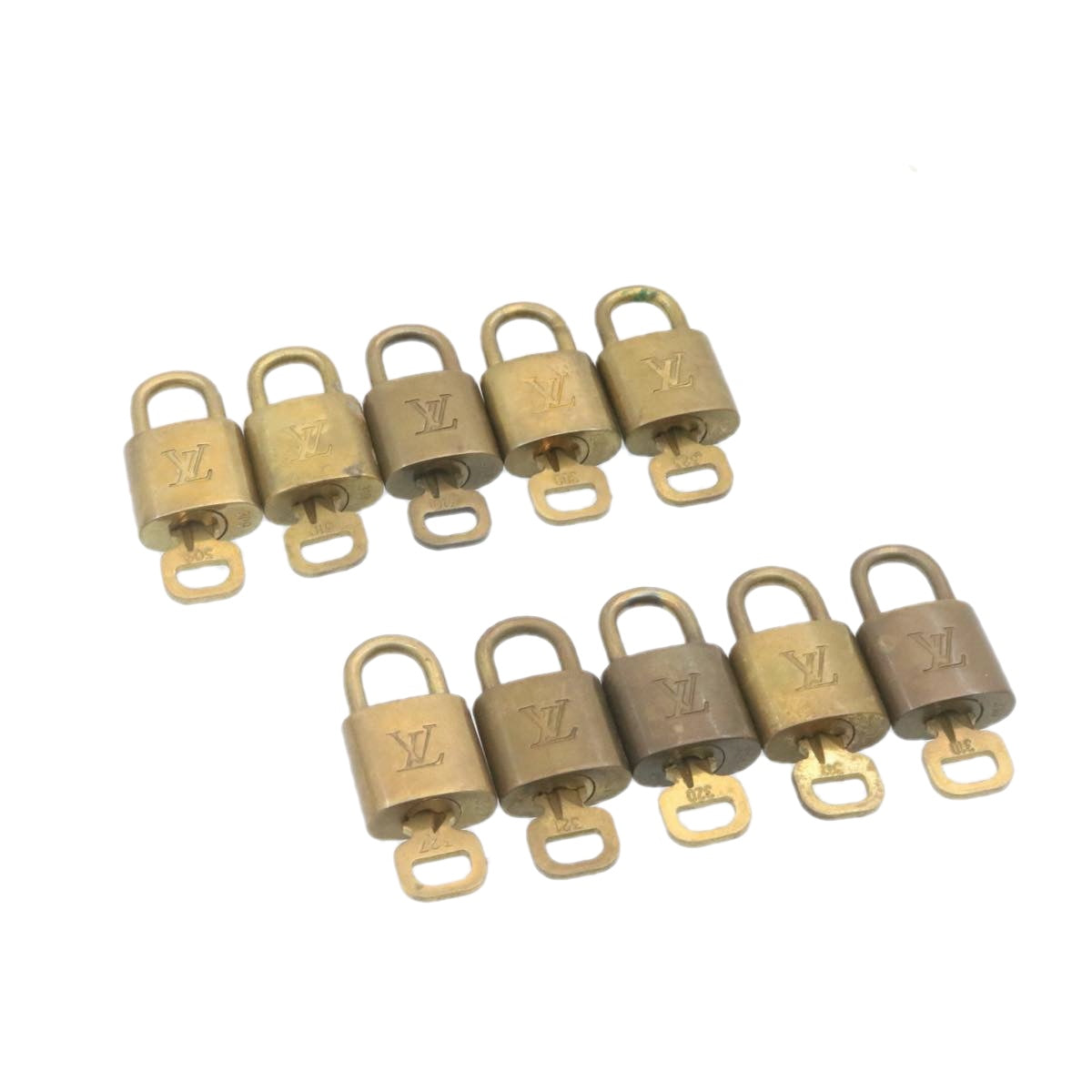 LOUIS VUITTON Padlock 10set Padlock Gold Tone LV am1115g