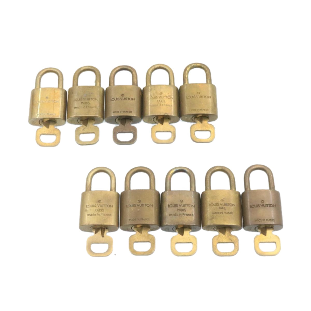 LOUIS VUITTON Padlock 10set Padlock Gold Tone LV am1115g