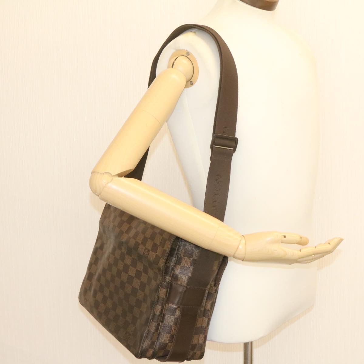 LOUIS VUITTON Damier Ebene Naviglio Shoulder Bag N45255 LV am1140g