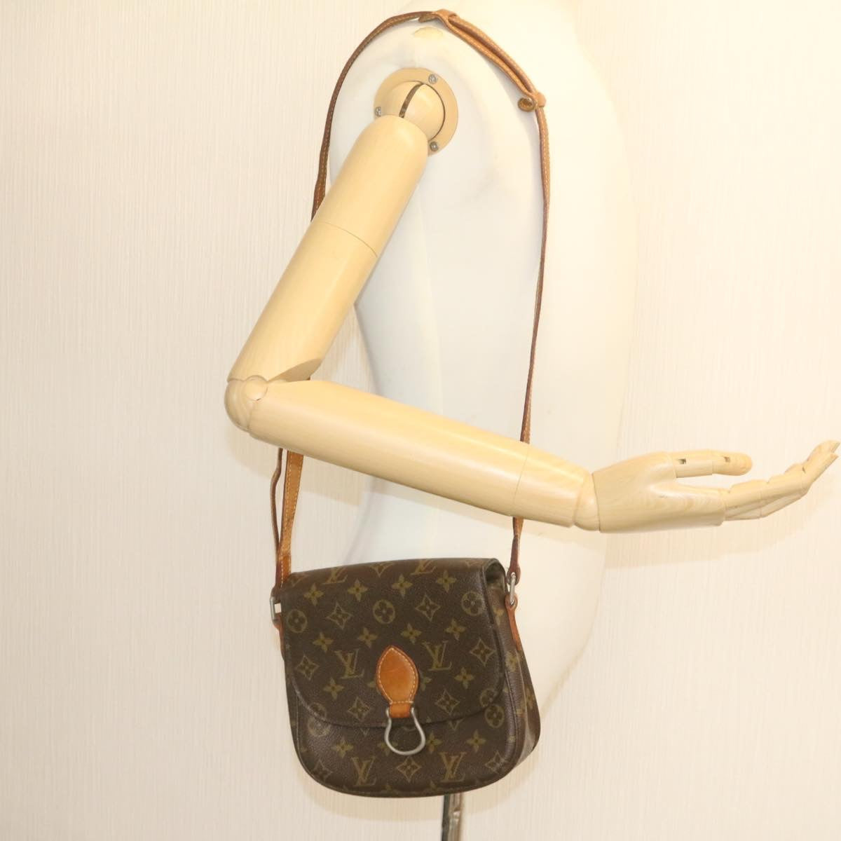 LOUIS VUITTON Monogram Saint Cloud MM Shoulder Bag M51243 LV am1220g