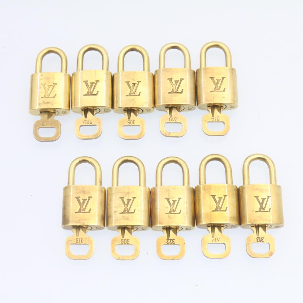 LOUIS VUITTON Padlock 10set Padlock Gold Tone LV am1294g