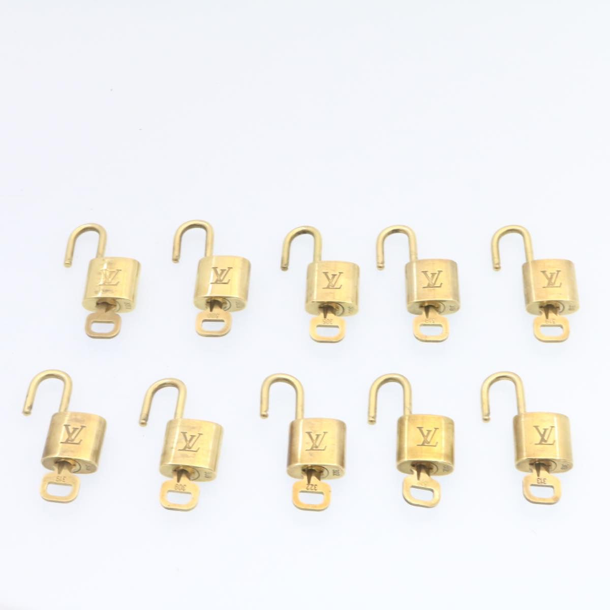 LOUIS VUITTON Padlock 10set Padlock Gold Tone LV am1294g