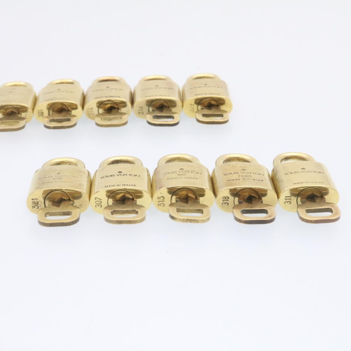 LOUIS VUITTON Padlock 10set Padlock Gold Tone LV am1295g