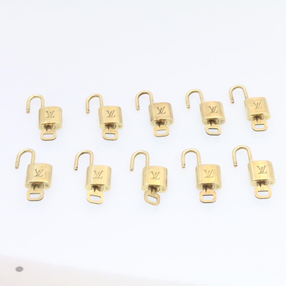 LOUIS VUITTON Padlock 10set Padlock Gold Tone LV am1295g