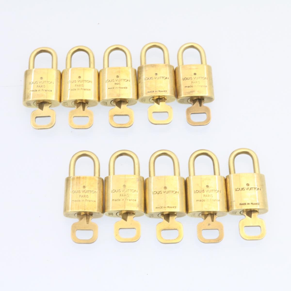 LOUIS VUITTON Padlock 10set Padlock Gold Tone LV am1296g